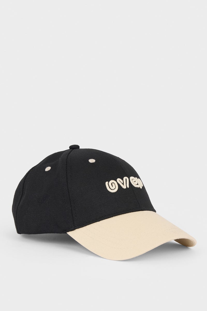 DeFacto Blue Man Boy Label Printed Woven Baseball Basketball Cap Casual - Image 2